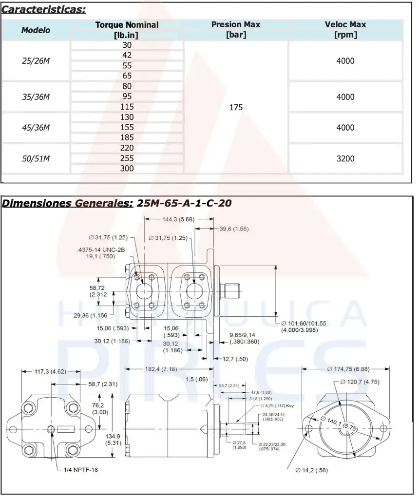 Motores de paletas Vickers M