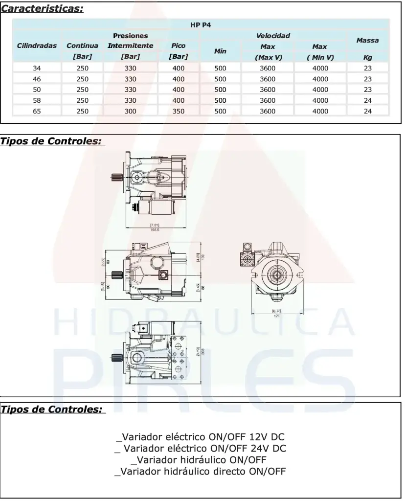 Motores Variables Bondioli y Pavesi HPV4