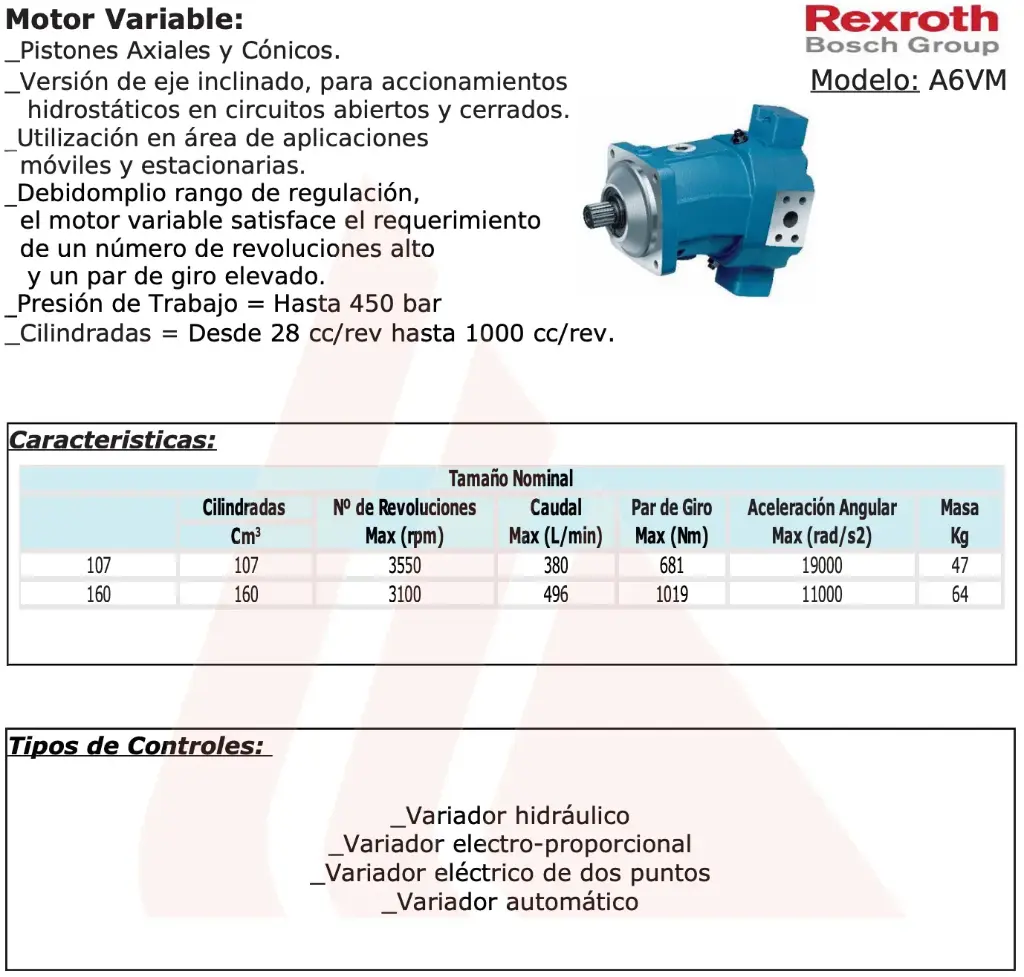 Motores Variables Rexroth A6VM