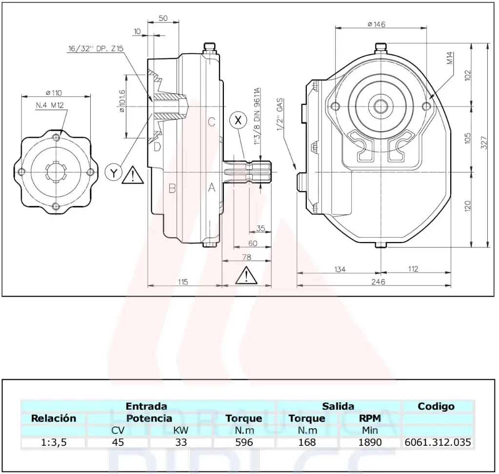 Multiplicador M6 6061.312.035